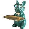 Vinbcorw Svuotatasche cane,svuotatasche animali,bulldog francese statua Arredamento Scrivania Portaoggetti Ornamenti Artigianato Scatola portaoggetti per Resina Art Decorazione per la casa Scultura Statuetta