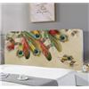 uyeoco 180cm/150cm Copri Testiera Letto Matrimoniale Singola,Copritestiera Letto Una Piazza E Mezza Cotone Elasticizzata Fantasia,universale Copertura Per Testiera Per Letto Lavabile(Color,150cm/59in)