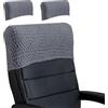 Generic Copri Poggiatesta Elasticizzato in Jacquard per Sedie da Ufficio, Copri Poggiatesta per Sedie da Computer con Schienale Alto, Mobili, Poltrona Reclinabile, Confezione da 2, Grigio Scuro