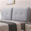 ZQBXHDZW Copri Testiera Letto,Testata Letto Cuscini,Coprire Antipolvere In Cotone E Lino Cover,Cuscino Da Lettura,Copri Testiera Letto Matrimoniale Imbottito(180*60*10cm(With bedside style),Blue-gray)