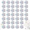 Jtnohx Applicazioni Fiori all'Uncinetto Toppe Floreali all'Uncinetto 2cm | 40 Pezzi Di Fiori Fatti A Mano Lavorate A Maglia Per L'Artigianato Abbellimenti Floreali Per Fai Da Te(Blu/Bianco/Viola)