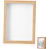 Ciieeo Teca Trasparente in Legno Naturale Cornice 3d per Fiori Essiccati Decorativi, come Wedding Keepsake Box e Photo Display Holder Rustico e Resistente