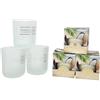 Generic Set mini candele profumate con bicchierino in vetro, include 3 candeline da 52gr e 3 bicchierini satinati. Perfetto per un regalo speciale (Cocco- Sogno d'estate)