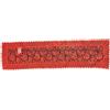 EUROSTYLE Set centrino Runner Striscia corredo da Tavolo Intagliato in Pizzo Macrame Art. alfiere in Poliestere (Striscia Runner, Rosso)