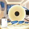 KSIBNW Striscia LED a Batteria, 2M Strisce LED COB Alimentata a Batteria Bianco Naturale 4000K Luci 5V Autoadesivo Flessibile Tubo Luminosa Interno Nastri per Cucina, Camera da Letto, Scaffali, Armadi