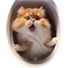 Maciun Simpatico adesivo Funyny per copriwater a forma di cane e gatto, decorazione artistica da parete per il sedile del WC
