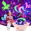 PIKOY Luce notturna per bambini, 15 illuminazioni+6 flim+rotazione proiettore stella luce notturna per bambini, telecomando dimmerabile+timer accessori per camera da letto ragazze luci sensoriali