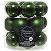Decoris - Palline per albero di Natale in vetro, 4 cm x 18 pezzi, colore: verde abete