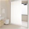 Single tree forest Tenda da Doccia Magnetica Pieghevole per Bagno, Lino Spesso con Ganci - Adatta per vasche da Bagno- W80xH200cm-White