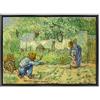 ConKrea - Quadro su Tela Canvas INTELAIATO - con Cornice - First Steps - Primi Passi per Van Gogh 50x70cm - Stile Moderno Nero - (cod.2643)