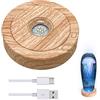 cimsfcor Base per display a LED girevole, piedistallo da 11,5 cm, tipo C e ricarica della batteria, 8 modalità di illuminazione rotante multicolore, base luminosa per artigianato in resina di cristallo