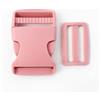 HEXHUASR 5 Set 38mm Fibbie a sgancio rapido for Zaino Cinghia in Tessuto Anello di plastica Chiusura Collare for Cani Cintura cursore Tri-Glide Accessori Fai da Te (Color : Rosa, Size : 38mm-5Sets)