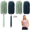 AMSNINK Spolverino telescopico lavabile, 2 pezzi, testa pieghevole, in microfibra, lavabile, per ventilatori a soffitto, mobili e auto, allungabile fino a 80 cm