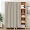 NEPHRA Tende Scorrevoli per Armadi con Binario, Tendina Sottolavello Autoadesivo, Tende per Scaffali Senza Fori in Flanella per Cucina, Armadio, Camera, Soggiorno, Bagno (L × A)(Stone gray,100 x 80 cm)