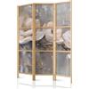 framed concept - Paravento divisorio in legno 135 x 172 cm, 3 pezzi, unilaterale, in stile orientale