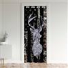 Loussiesd Tenda per Porta di Cervo - Privacy, Farmhouse, Cabin, Rustico - 86 x 203 cm - Isolante Termica Camouflage - Divisorio per Armadio - 30%-50% Copertura
