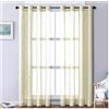 HOME ZEN HOUSEHOLD LINEN TENDA 140X280 cm con 8 anelli IRIS effetto lino per interni (PANNA CREMA)