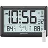 DAYTITOR Orologio atomico con temperatura interna ed esterna, orologio digitale automatico a batteria, ampio display da 10,5 pollici, orologi da parete o da scrivania per soggiorno, ufficio, camera da letto