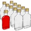 made in home - Bottiglie di vetro vuote da 200 ml con tappo a vite dorato, 0,2 l. Bottiglie per liquore, grappa, aceto, olio (20)