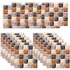TAIZER Adesivi per Piastrelle 20x20cm 18 pezzi Adesivi per Piastrelle 3D Mosaico Impermeabile PVC Autoadesivo Decorazione Adesivi Pavimento Bagno Cucina Parete Fai da Te Parati Impermeabile Buccia (18)