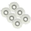 vhbw 6X Testina pulente Compatibile con Leifheit Clean Twist Mop Ergo, Clean Twist Disc Mop, Clean Twist Mop mocio, lavapavimenti - Microfibra, Bianco