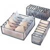 Coyanyu Organizer per Cassetti Della Biancheria Intima, 3 Pezzi Organizer Biancheria Intima Pieghevole per Guardaroba, Divisori per Armadio ad Scatola a Scomparti per Reggiseni, Calzini, Cravatte, Sciarpe