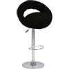 Generic Rotondo Copri Sgabelli Alto con Schienale Cavo 4/2/6 Pezzi, Girevoli Coprisgabello da Bar Lavabile, Elasticizzato Coprisedie Fodere per Sgabelli Rotondi da Bar(Black,1PCS)