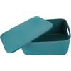 GETAJGHSD Contenitore di Stoccaggio in Plastica 15l Coperchio, Impilabile in Pp, Scatola Porta Oggetti Verde per Organizzare Libri e Accessori