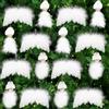 MorLuks 16 Pezzi Addobbi Albero di Natale Piume Bianche, Decorazioni Natalizie Bianche Fantasia Angelo Piuma, Bianche Addobbi Natalizie per la Casa angioletti natalizi
