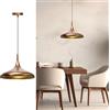 bamyum Champion Legna Lampadario Cucina 35 cm, Lampada a Sospensione da Soffitto Industriale,Lampadario a Sospensione con Paralumi da 35 cm e Lampada per Isola da Cucina in Metallo Colore Rame