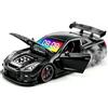 Generico Sportiva con Sveglia per auto con effetti realistici del motore Sveglia per auto con schermo a digitale, ornamento per auto sportive, decorazione degli interni e appassionati di aut (Black)