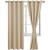 JIUZHEN Tende Oscuranti per Camera da Letto per Interni Tende per Finestre per Soggiorno Salotto Letto Elegante Decorzioni con Occhilli 2 Pannelli Beige 140x260cm
