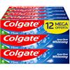Colgate Dentifricio Colgate Deep Clean Sbiancante con bicarbonato di sodio 12 x 75 ml | dentifricio sbiancante per i denti | rimuove le macchie superficiali | combatte la carie | clinicamente testato