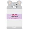 Back2Fun - Blocchetto di note adesive, Dimensioni 90 x 165 mm, Carta 90 g/m², Materiale scolastico, Blocchetto adesivo, 60 fogli, Cartoleria carina, Design Topo