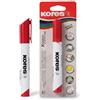 Kores - K-Marker XW1: Pennarello Rosso a Punta Rotonda per Lavagna Bianca, Inchiostro Pulibile a Secco e Inodore, Ideale per la Scuola e l'Ufficio, Confezione da 1