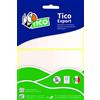 Tico Italia Tico Etichette adesive bianche in bustina, 38x25mm, 15 etichette per foglio, adesivo permanente, scrivibili a mano, 10 fogli
