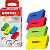 Kores - Cancellino Magnetico per Lavagna Bianca adatto a Scuola, Casa e Ufficio, Pulizia a Secco, Leggero e di Forma Ergonomica, 110 x 55 x 20 mm, Confezione da 1 Cancellino in un Colore Casuale
