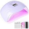 MAILLARD 168W Lampada Unghie LED UV,Lampada per Unghie Con 4 Impostazioni Timer,Asciugatrice per Gel a LED per Gel per Smalto Con Sensore Automatico,Per Manicure/Pedicure Lampada Asciuga