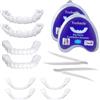 JOVYTH 2 Pezzi Moldable False Teeth Dentiera Provvisoria Superiore E Inferiore, Denti Finti Applicare Da Soli Kit Sbiancante Denti Fascette Per Uomini E Donne Sorriso Perfetto