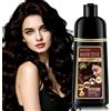 WEILNELL Shampoo Colorante Marrone Scuro per Capelli Grigi, 500ML Dark Brown Hair Dye Shampoo 3 in 1, Shampoos Colorante Capelli Bianchi Istantaneo,Colore Naturale Hair Dye Tinta per Donna Uomo (Marrone Scuro)