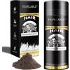 Favelable Fibre capelli Polvere,Polvere Volumizzante Capelli,Fibre per Capelli per Uomo e Donna,Aggiunge volume immediato,Aspetto più spessi e pieni in pochi secondi,Marrone scuro