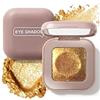 Muiefe Ombretto Olografico Glitter, Palette di Ombretti Glitterati Duochrome, Ombretto Shimmer Multicromatico da Donna, lluminante Occhi Iridiscente Cangiante, Lunga Tenuta e Waterproof-Oro Rosa