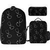 FJAUOQ Set di zaini a tema medico infermieristico, 3 pezzi, kit zaino borsa per il pranzo, astuccio, grande capacità, Infermiera tema medico, Taglia unica, Zaini zaino