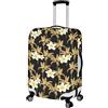 LNXSESN Cprivaligia Albero Di Fiori Neri Coprivaligia Media Elastica Copri Valigia Media Lavabile Anti-Graffio Copertur Copertura Valigia con Cerniera Copri Trolley Riusabile Luggage Cover Per 22-25 Pollici