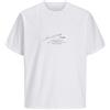 JACK & JONES Jormanchester Script Tee SS Crew Neck, Bianco, M Uomo
