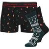 JACK & JONES Jacmistletoe Giftbox, Nero, x_l (Pacco da 2) Uomo