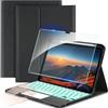 CACOE Cover con Tastiera Compatibile con iPad 11 Generazione (A16) 2025 11" / 10 Generazione 2022 10.9'' con Touchpad [Italiano] Wireless Staccabile, Tastiera Illuminazione a 7 Colori, Nero