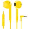 LUDOS FEROX Auricolari In-Ear Cuffie, Cuffiette con Filo e Microfono, 5 Anni di Garanzia, Cuffie Isolamento Acustico, Cuffiette Cellulare, Jack 3,5 mm per iPhone, Apple, Samsung, Huawei - Giallo