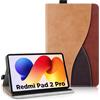 AsWant Custodia per Xiaomi Redmi Pad 2 Pro 12.1 Pollici 2025 - Pelle Ultra Sottile PU Case con Funzione Stand Tablet Protettiva Cover Redmi Pad 2 Pro (Marrone)