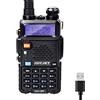 JUCJET 5R M ricetrasmittente portatile per radioamatori, radio bidirezionale serie 5R aggiornata, compatibile con impostazioni serie UV-5R, 128 canali, potenza 5W/1W, VOX, torcia LED, confezione da 1